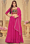 Navratri Kutch Georgette Lehenga in Pink