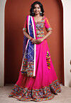 Navratri Special Cotton Lehenga in Magenta