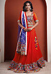 Navratri Special Cotton Lehenga in Red