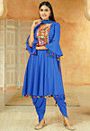 Navratri Special Cotton Punjabi Suit in Blue