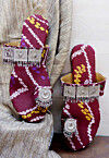 Ornamented Crepe Kolhapuri in Purple