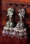 Oxidised Jhumka Style Earrings
