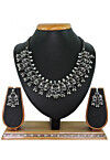 Oxidised Stone Studded Necklace Set