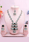 Oxidised Stone Studded Necklace Set