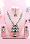 Oxidised Stone Studded Necklace Set