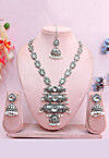 Oxidised Stone Studded Necklace Set