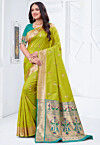 Paithani Silk Saree in Light Green