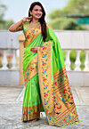 Paithani Saree in Light Green