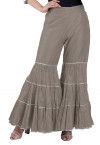 Plain Chanderi Silk Sharara in Grey