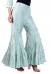 Plain Chanderi Silk Sharara in Sky Blue