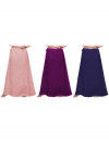 Plain Combo of Cotton Petticoats in Pink, Violet and Navy Blue