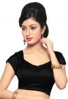 Plain Satin Blouse in Black