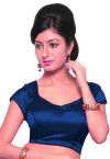 Plain Satin Blouse in Royal Blue
