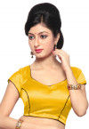 Plain Satin Blouse in Yellow