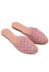 Printed Canvas Women Jutti in Pink