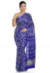 Pure Satin Silk Gharchola Saree in Royal Blue