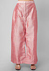 Solid Color Art Silk Palazzo in Baby Pink