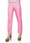 Solid Color Art Silk Pant in Pink