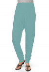 Solid Color Cotton Churidar in Light Teal Green