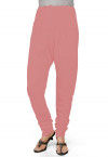 Solid Color Cotton Churidar in Peach