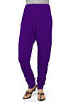 Solid Color Cotton Churidar in Purple