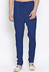Solid Color Cotton Churidar in Royal Blue