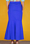 Teal blue lycra cotton plain petticoat - G3-WSP00026