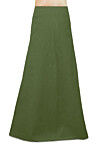 Solid Color Cotton Petticoat in Dark Olive Green