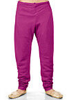 Solid Color Cotton Silk Churidar in Magenta