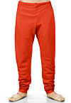 Solid Color Cotton Silk Churidar in Rust