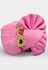 Solid Color Cotton Turban in Pink