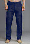 Solid Color Crepe Pant in Navy Blue