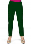 Solid Color Dupion Silk Pant in Dark Green