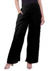 Solid Color Georgette Palazzo in Black