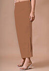 Solid Color Lycra Cotton Shapewear Petticoat in Brown
