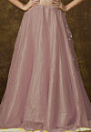 Solid Color Organza Skirt in Old Rose