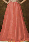 Solid Color Organza Skirt in Peach