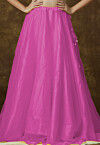 Solid Color Organza Skirt in Pink