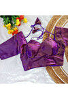 Pure Kanjivaram Silk Blouse in Purple