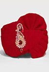Solid Color Pure Kota Silk Unisex Turban in Red