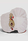 Solid Color Pure Kota Silk Unisex Turban in White