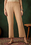 Solid Color Rayon Pant in Beige