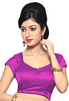 Solid Color Satin Blouse in Pink