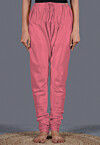 Solid Color Shantoon Churidar in Coral Pink