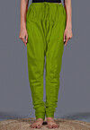 Solid Color Shantoon Churidar in Green