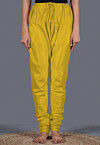 Solid Color Shantoon Churidar in Yellow