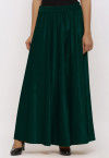 Solid Color Velvet Palazzo in Dark Teal Green