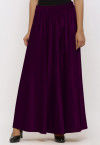 Solid Color Velvet Palazzo in Wine