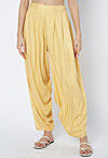 Solid Color Viscose Rayon Cowl Patiala in Yellow