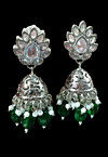 Stone Studded Jhumka Style Earrings